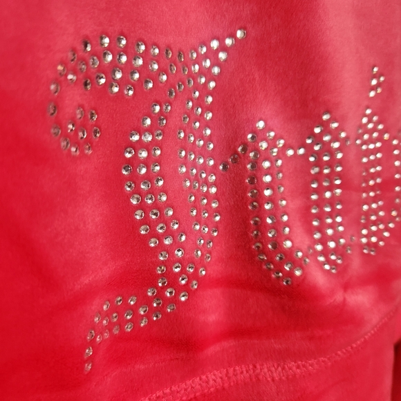 JUICY COUTURE VELOUR BLING Y2K TRACKSUIT HOODIE & SHORTS SIZE MEDIUM NWT - Picture 3 of 14